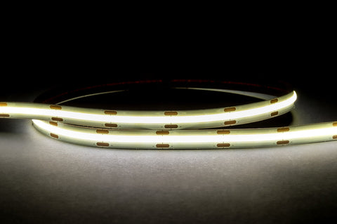 9.6W 5500K COB Strip Lighting 24v DC IP20 / 50 Metre Roll