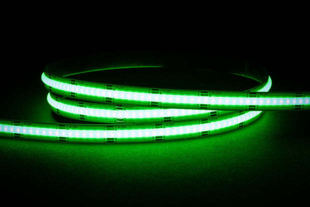 15w RGB COB Strip Lighting 24v DC IP20 / 30 Metre Roll