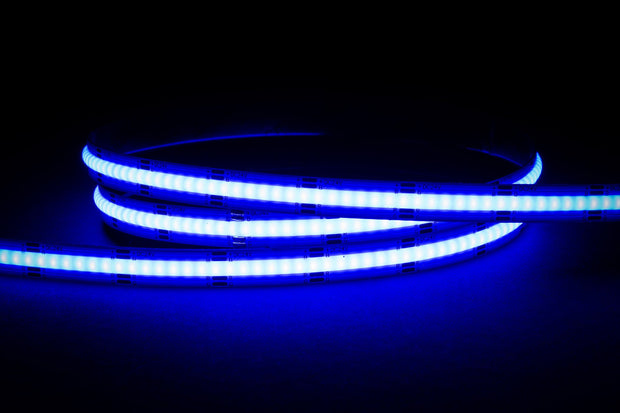 15w RGB COB Strip Lighting 24v DC IP20 / 30 Metre Roll