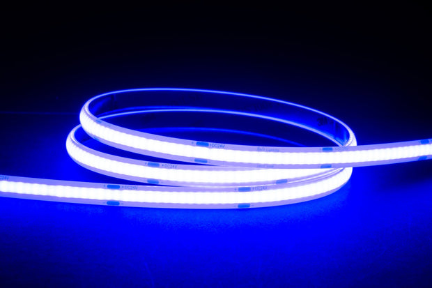 9.6W Blue COB Strip Lighting 24v DC IP54 / Per Metre