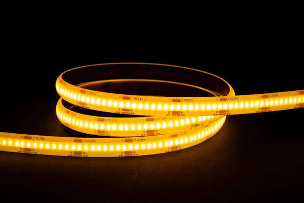 14.4W Tunable 3000K to 5500K COB Strip Lighting 24v DC IP54 / 10 Metre Roll