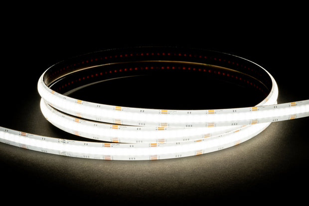 20w RGBC COB Strip Lighting 24v DC IP54 / 10 Metre Roll