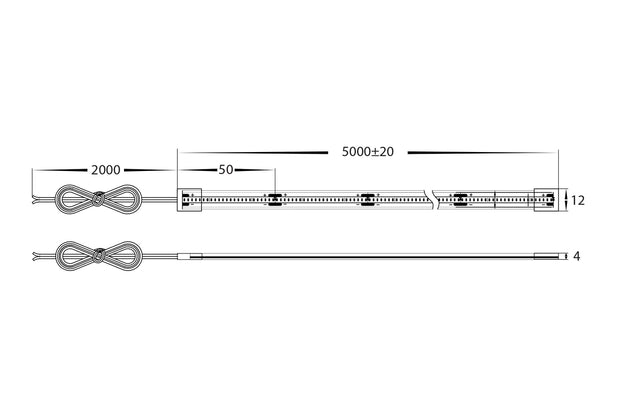 HV9762 10W 24V DC 4000K Dotless LED Strip (Per Meter)