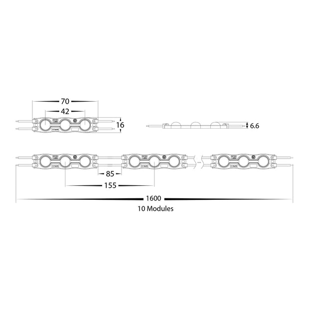 0.72W 3000K 10 pack Signage Modules