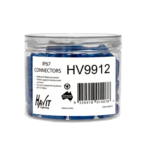 Medium IP67 Weatherproof Low Voltage Connectors - 100pcs