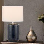 Hyde Blue/White Ceramic Table Lamp E27