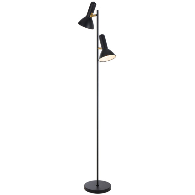 Hyvik 2 Light Black Floor Lamp