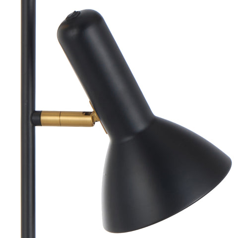 Hyvik 2 Light Black Floor Lamp