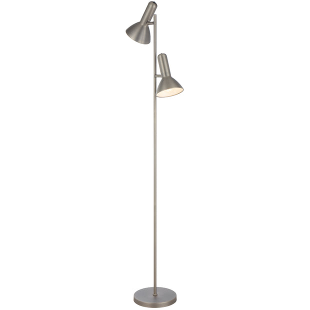 Hyvik 2 Light Nickel Floor Lamp