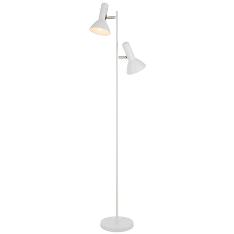 Hyvik 2 Light White Floor Lamp