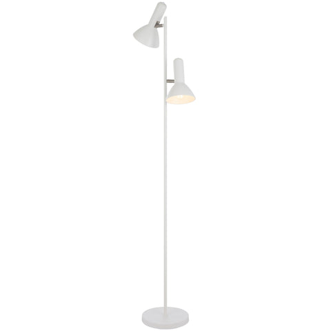 Hyvik 2 Light White Floor Lamp