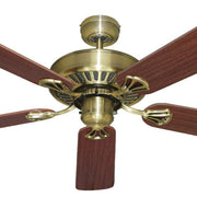 Hayman 52 Ceiling Fan Antique Brass and Walnut