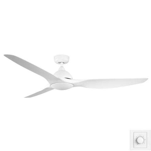 Horizon 2.0 64 DC Ceiling Fan White with Remote and Wall Control