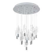 Orihuela 15 Light LED CCT Chrome and Glass Pendant
