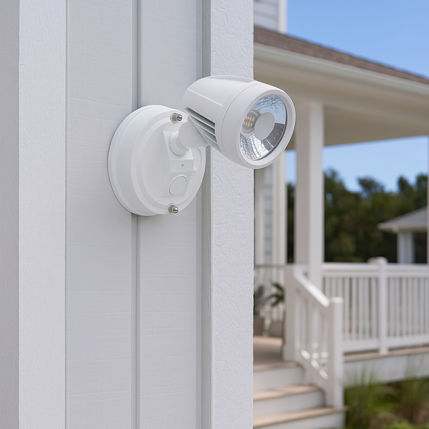 ILLUME 10w LED IP44 White Single Spotlight
