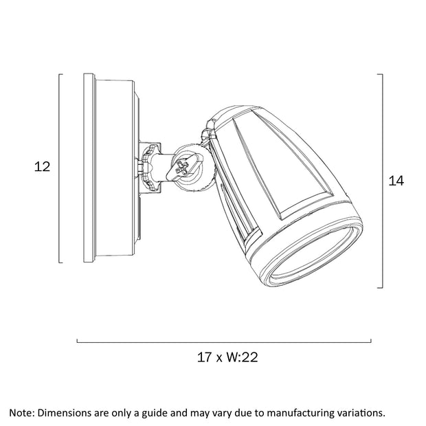 ILLUME 20w LED IP44 Black Twin Spotlight