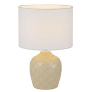 Indo Cream/White Ceramic Table Lamp E27