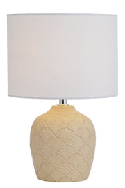 Indo Cream/White Ceramic Table Lamp E27