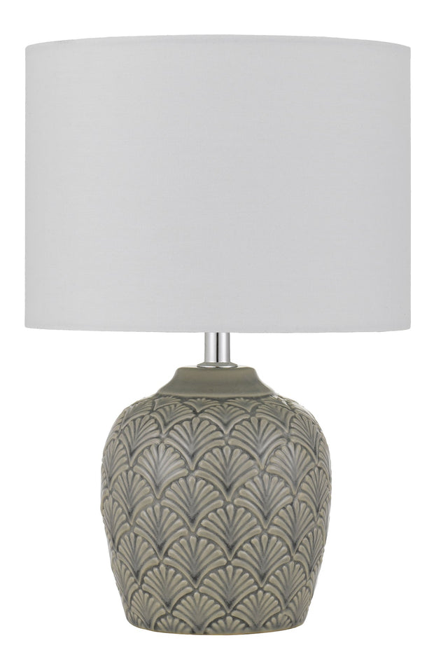 Indo Grey/White Ceramic Table Lamp E27