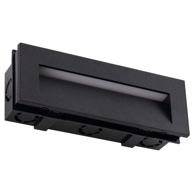 Ingar Antiglare Recessed Wall Stair Light 6w 3CCT Black IP65