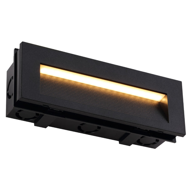 Ingar Antiglare Recessed Wall Stair Light 6w 3CCT Black IP65