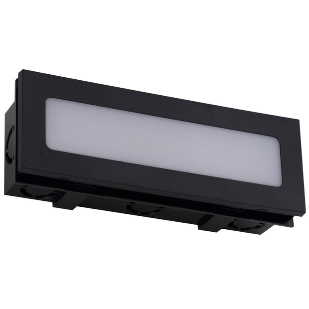 Ingar Opal Recessed Wall Stair Light 6w 3CCT Black IP65