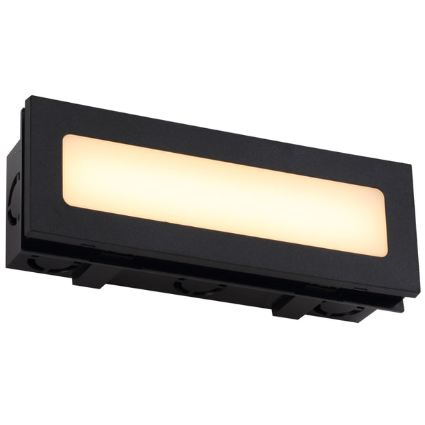 Ingar Opal Recessed Wall Stair Light 6w 3CCT Black IP65
