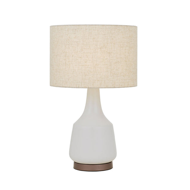 Jacin Table Lamp White and Oat