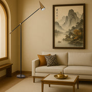 Jibara Floor Lamp Black with Brass