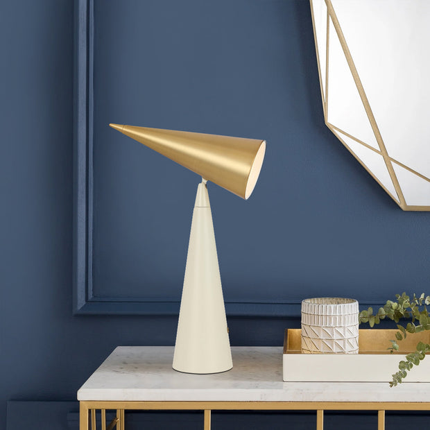 Jibara Table Lamp Beige with Brass