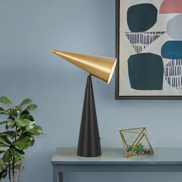 Jibara Table Lamp Black with Brass