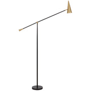 Jibara Floor Lamp Black with Brass