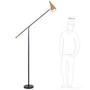 Jibara Floor Lamp Black with Brass