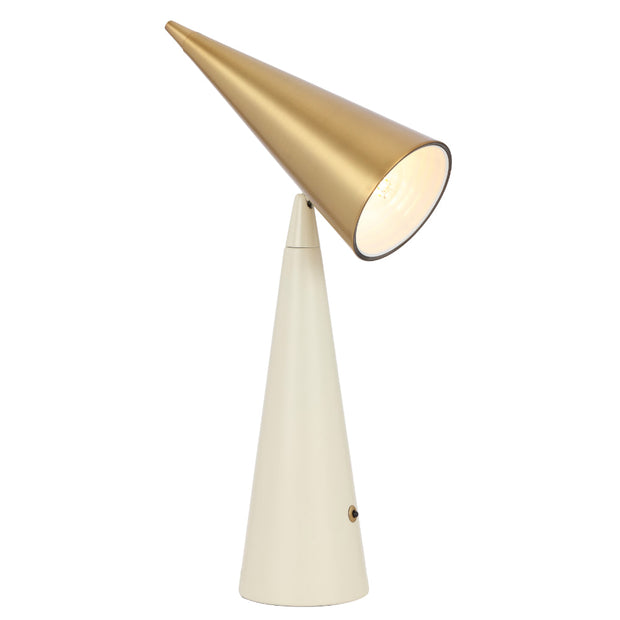 Jibara Table Lamp Beige with Brass