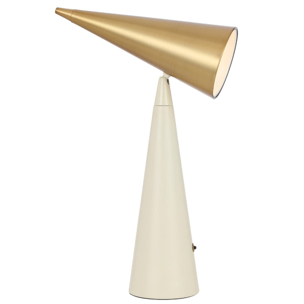 Jibara Table Lamp Beige with Brass