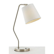 Jody Table Lamp Nickel and White
