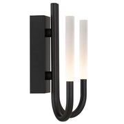 Joshua 2 Light Black Wall Light