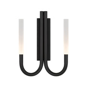 Joshua 2 Light Black Wall Light