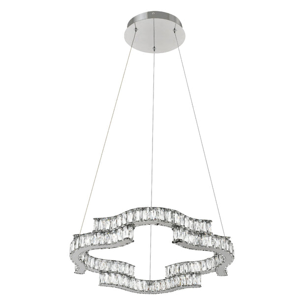 Jura 50w CCT Dim LED 1 Tier Pendant Chrome with Remote