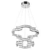 Jura 100w CCT Dim LED 2 Tier Pendant Chrome with Remote