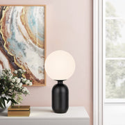 Kade Table Lamp Black and Opal