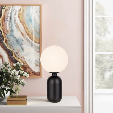Kade Table Lamp Black and Opal