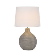 Kelly Ceramic Table Lamp Silver and White