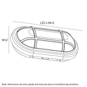 Kelo Oval Polycarbonate Bunker 10w 3CCT Black IP65