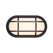 Kelo Oval Polycarbonate Bunker 10w 3CCT Black IP65