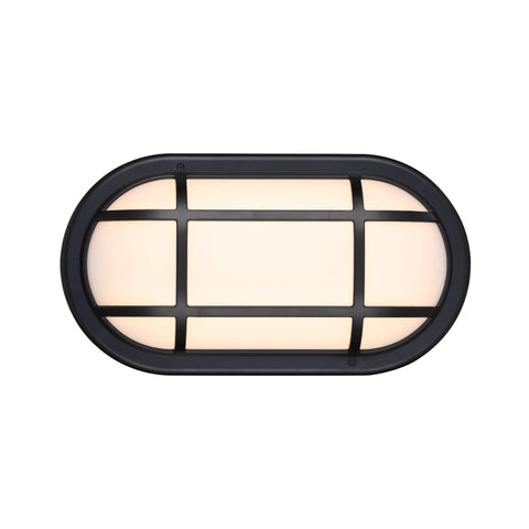 Kelo Oval Polycarbonate Bunker 10w 3CCT Black IP65