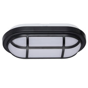Kelo Oval Polycarbonate Bunker 10w 3CCT Black IP65