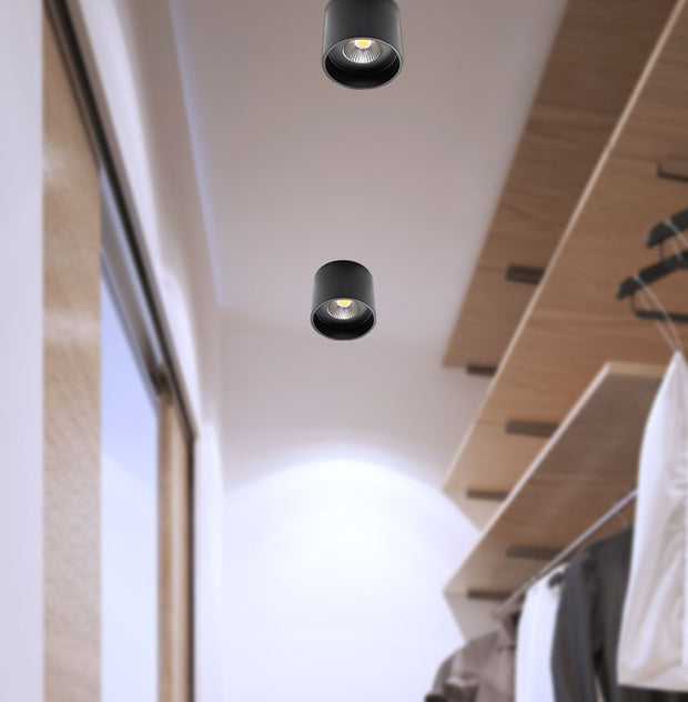 KEON 10w LED 5000K Dimmable Black Surfaced Mounted Downlight