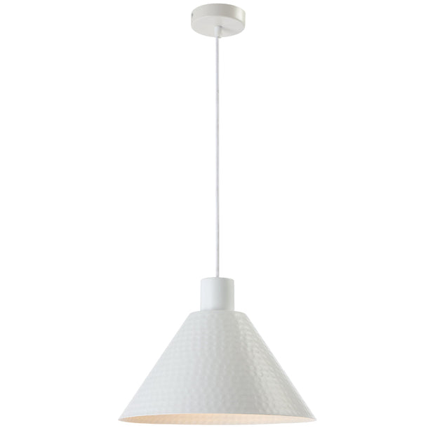 Kestra 32cm Pendant White Satin