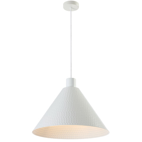 Kestra 43cm Pendant White Satin